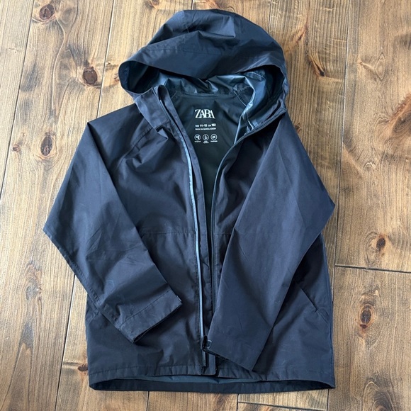 Zara Other - Zara Black Hooded Raincoat